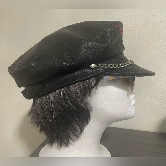 🏍️ Harley-Davidson Black Leather Hat NWOT - Picture 4 of 8